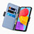 Samsung Galaxy M13 4G用手帳型 レザーケース スタンド 花 カバー S02D サムスン 