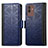 Samsung Galaxy M13 5G用手帳型 レザーケース スタンド カバー S03D サムスン ネイビー