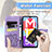 Samsung Galaxy M13 5G用手帳型 レザーケース スタンド バタフライ 蝶 カバー S01D サムスン 