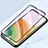 Samsung Galaxy M13 5G用強化ガラス フル液晶保護フィルム アンチグレア ブルーライト サムスン ブラック