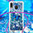 Samsung Galaxy M20用シリコンケース ソフトタッチラバー ブリンブリン カバー 携帯ストラップ S02 サムスン 