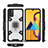 Samsung Galaxy M21用ハイブリットバンパーケース プラスチック アンド指輪 マグネット式 KC3 サムスン ホワイト