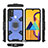 Samsung Galaxy M21用ハイブリットバンパーケース プラスチック アンド指輪 マグネット式 KC3 サムスン ネイビー
