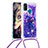 Samsung Galaxy M21用シリコンケース ソフトタッチラバー ブリンブリン カバー 携帯ストラップ S02 サムスン 