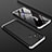Samsung Galaxy M21s用ハードケース プラスチック 質感もマット 前面と背面 360度 フルカバー サムスン シルバー・ブラック