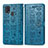 Samsung Galaxy M21s用手帳型 レザーケース スタンド パターン カバー S03D サムスン ネイビー
