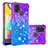 Samsung Galaxy M21s用シリコンケース ソフトタッチラバー ブリンブリン カバー S02 サムスン パープル