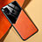 Samsung Galaxy M21s用シリコンケース ソフトタッチラバー レザー柄 アンドマグネット式 サムスン オレンジ