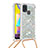 Samsung Galaxy M21s用シリコンケース ソフトタッチラバー ブリンブリン カバー 携帯ストラップ S03 サムスン 