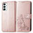 Samsung Galaxy M23 5G用手帳型 レザーケース スタンド 花 カバー サムスン ピンク