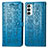 Samsung Galaxy M23 5G用手帳型 レザーケース スタンド パターン カバー S03D サムスン ネイビー