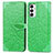 Samsung Galaxy M23 5G用手帳型 レザーケース スタンド パターン カバー S04D サムスン グリーン