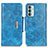 Samsung Galaxy M23 5G用手帳型 レザーケース スタンド カバー N04P サムスン ブルー