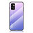 Samsung Galaxy M23 5G用ハイブリットバンパーケース プラスチック 鏡面 虹 グラデーション 勾配色 カバー LS1 サムスン ラベンダー