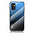Samsung Galaxy M23 5G用ハイブリットバンパーケース プラスチック 鏡面 虹 グラデーション 勾配色 カバー LS1 サムスン ネイビー