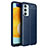 Samsung Galaxy M23 5G用シリコンケース ソフトタッチラバー レザー柄 カバー サムスン ネイビー