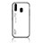 Samsung Galaxy M30用ハイブリットバンパーケース プラスチック 鏡面 虹 グラデーション 勾配色 カバー LS1 サムスン ホワイト