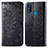 Samsung Galaxy M30s用手帳型 レザーケース スタンド パターン カバー サムスン ブラック
