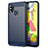 Samsung Galaxy M31 Prime Edition用シリコンケース ソフトタッチラバー ライン カバー サムスン ネイビー