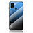 Samsung Galaxy M31 Prime Edition用ハイブリットバンパーケース プラスチック 鏡面 虹 グラデーション 勾配色 カバー LS1 サムスン ネイビー