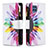 Samsung Galaxy M32 4G用手帳型 レザーケース スタンド パターン カバー B04F サムスン マルチカラー