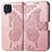 Samsung Galaxy M32 4G用手帳型 レザーケース スタンド バタフライ 蝶 カバー サムスン ピンク