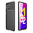 Samsung Galaxy M32 4G用シリコンケース ソフトタッチラバー ツイル カバー サムスン ブラック