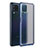 Samsung Galaxy M32 4G用ハイブリットバンパーケース クリア透明 プラスチック カバー WL1 サムスン ネイビー