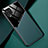 Samsung Galaxy M32 4G用シリコンケース ソフトタッチラバー レザー柄 アンドマグネット式 サムスン グリーン