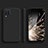 Samsung Galaxy M32 4G用360度 フルカバー極薄ソフトケース シリコンケース 耐衝撃 全面保護 バンパー S03 サムスン ブラック