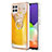 Samsung Galaxy M32 4G用シリコンケース ソフトタッチラバー バタフライ パターン カバー アンド指輪 YB2 サムスン イエロー