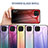 Samsung Galaxy M32 4G用ハイブリットバンパーケース プラスチック 鏡面 虹 グラデーション 勾配色 カバー LS1 サムスン 