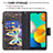 Samsung Galaxy M32 4G用手帳型 レザーケース スタンド パターン カバー B04F サムスン 