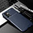 Samsung Galaxy M32 5G用シリコンケース ソフトタッチラバー ツイル カバー S01 サムスン ネイビー
