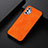 Samsung Galaxy M32 5G用ケース 高級感 手触り良いレザー柄 B06H サムスン オレンジ