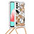 Samsung Galaxy M32 5G用シリコンケース ソフトタッチラバー ブリンブリン カバー 携帯ストラップ S02 サムスン ゴールド