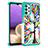 Samsung Galaxy M32 5G用ハイブリットバンパーケース プラスチック 兼シリコーン カバー 前面と背面 360度 フル JX1 サムスン グリーン