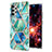 Samsung Galaxy M32 5G用シリコンケース ソフトタッチラバー バタフライ パターン カバー Y07B サムスン ライトグリーン