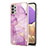 Samsung Galaxy M32 5G用シリコンケース ソフトタッチラバー バタフライ パターン カバー Y05B サムスン ラベンダー