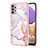 Samsung Galaxy M32 5G用シリコンケース ソフトタッチラバー バタフライ パターン カバー Y05B サムスン ピンク
