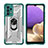 Samsung Galaxy M32 5G用ハイブリットバンパーケース プラスチック アンド指輪 マグネット式 J02S サムスン グリーン