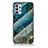 Samsung Galaxy M32 5G用ハイブリットバンパーケース プラスチック パターン 鏡面 カバー サムスン ネイビー