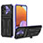 Samsung Galaxy M32 5G用ハイブリットバンパーケース スタンド プラスチック 兼シリコーン カバー YF1 サムスン パープル