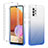 Samsung Galaxy M32 5G用前面と背面 360度 フルカバー 極薄ソフトケース シリコンケース 耐衝撃 全面保護 バンパー 勾配色 透明 ZJ2 サムスン ネイビー