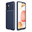Samsung Galaxy M32 5G用シリコンケース ソフトタッチラバー ツイル カバー サムスン ネイビー