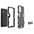 Samsung Galaxy M32 5G用ハイブリットバンパーケース スタンド プラスチック 兼シリコーン カバー T04 サムスン 