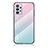 Samsung Galaxy M32 5G用ハイブリットバンパーケース プラスチック 鏡面 虹 グラデーション 勾配色 カバー LS1 サムスン 