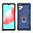 Samsung Galaxy M32 5G用ハイブリットバンパーケース プラスチック アンド指輪 マグネット式 YF1 サムスン 