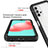 Samsung Galaxy M32 5G用360度 フルカバー ハイブリットバンパーケース クリア透明 プラスチック カバー ZJ6 サムスン 