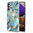 Samsung Galaxy M32 5G用シリコンケース ソフトタッチラバー バタフライ パターン カバー アンド指輪 Y01B サムスン 
